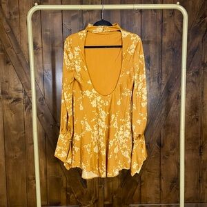 Free People Mustard Yellow Dress